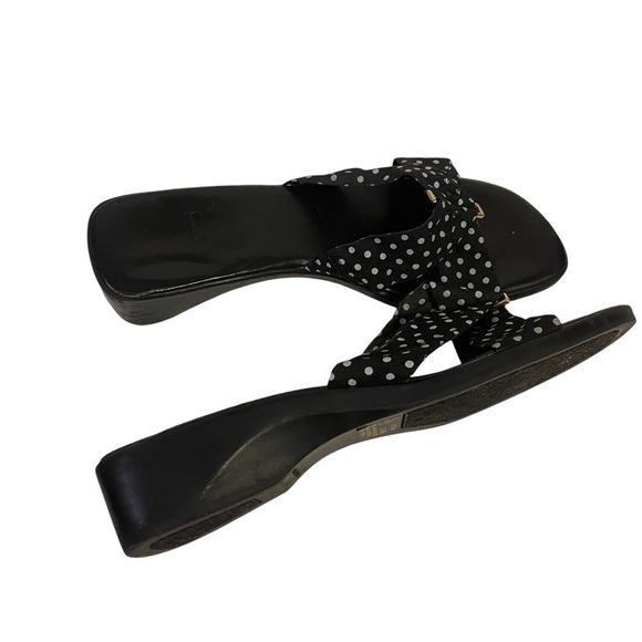 Women’s JENNY BUCHANAN Claire Black White Polka Dot Sandals Slip On Shoes - Picture 5 of 10